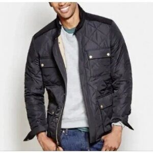 J.Crew Men's Greyson Quilted Field Jacket Black Size L Fall Winter Classic